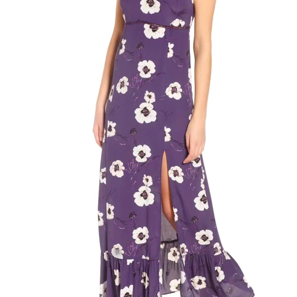 Leith Purple Floral Maxi Dress